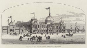 Edifício para a Exposição Internacional do Jubileu de Adelaide de Frank Watkins